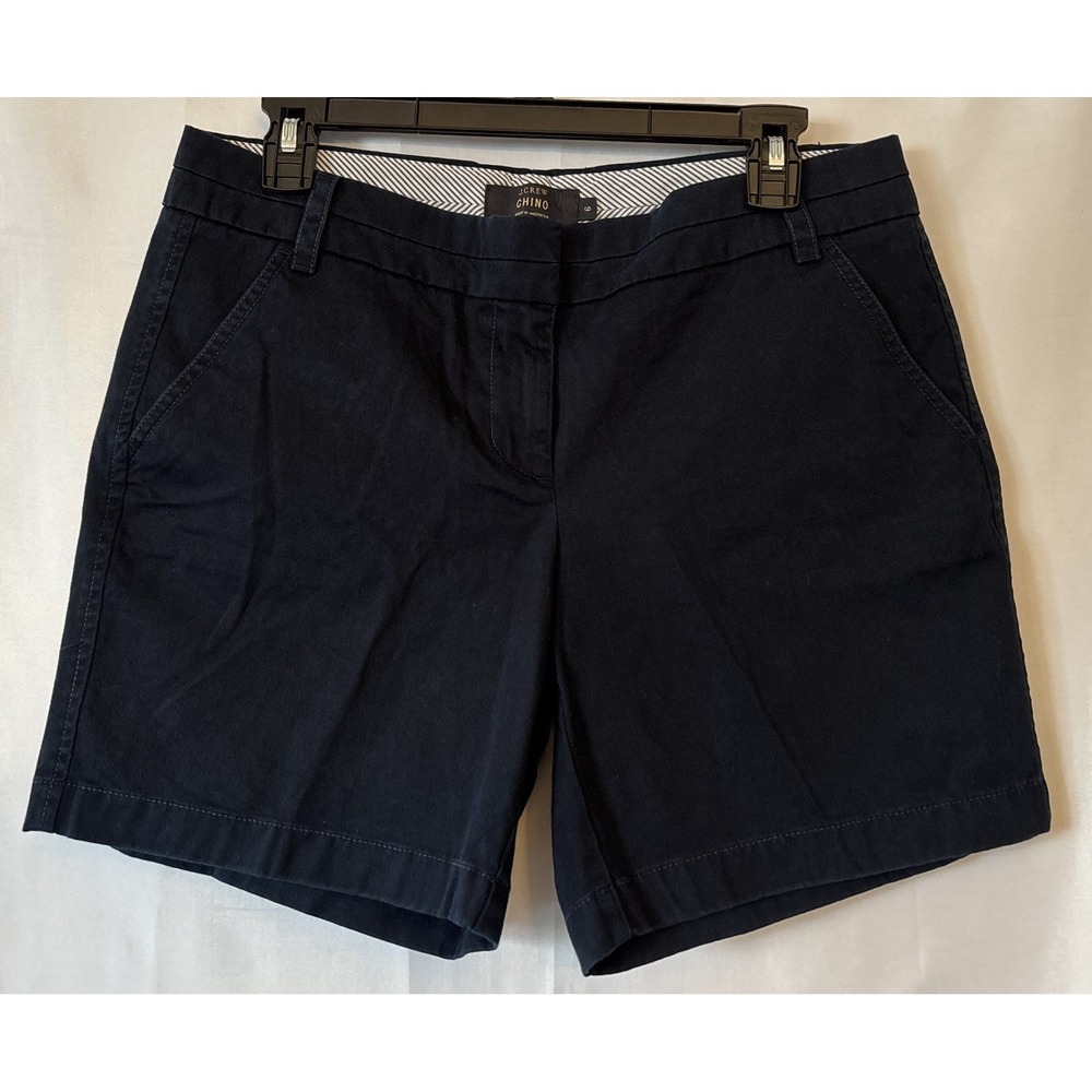 J. Crew Navy Blue Chino Women's Shorts with Slant Pockets 6